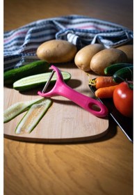 Resim Solingen Mat Pembe Sapan Soyacak Paslanmaz Alman Çeliği, Ergonomik Sap, Çift Yönlü Kullanım-178 Pembe 