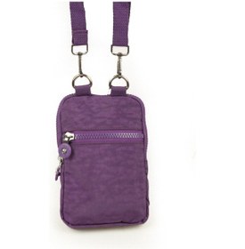 Resim Krinkıl/klinkır İthal Su Geçirmez Omuz Askılı Çapraz Mini Cep Telefon Taşıma Çantası Cüzdan Mor 