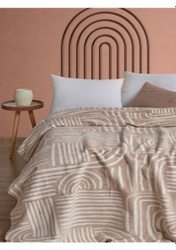 Resim Vicuna Home Pamela Çift Kişilik Battaniye 200x220 Cm Açık Bej 