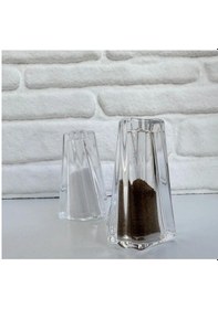 Resim Şık Lüks 2 Li Cam Tuzluk Takımı Cam 