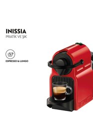 Resim Nespresso C40 Inissia Espresso Kahve Makinesi, Kırmızı 