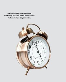 Resim Bronz Metal Masa Saati 