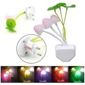 Resim Çiçekli Dekoratif Rgb Sensörlü Gece Lambası Çok Renkli 