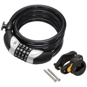 Resim Magnum 3111 10X1800 Mm Şifreli Bisiklet Kilidi Mat Siyah - Yeşil 