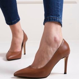 Resim Mio Gusto Elora Hakiki Deri Taba Stiletto 