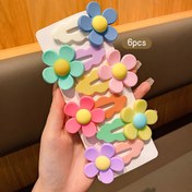 Resim 15 Yaş Üstü Genç Kızlar için Günlük ve Casual Giyim için Çeşitli Tüm Mevsim Aksesuarları, Katı Renkli Saç Barretleri, 6 Parça Bal Kız Stili Çiçek Saç Tutturucuları 