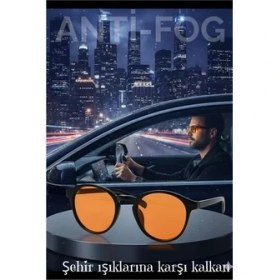 Resim Skygo Parlama Önleyici Gece Sürüş Görüş Gözlüğü Sis Far Işık Önleyici Anti-Fog Gözlük 