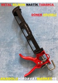 Resim Eltos Silikon Tabancası Döküm Metal Dönerli Silikon Mastik Tabanc 