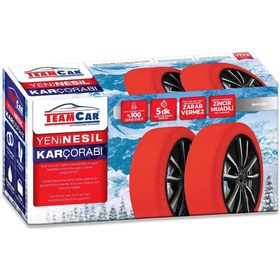 Resim TEAMCAR Kar Çorabı 275/45/r19 Yeni Nesil Kolay Montaj Zincir Muadili 