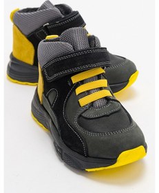 Resim Mnpc Erkek Çocuk Gri-sarı Hakiki Deri Suya Dayanıklı Anatomik Günlük Bot 25k4b11071434 Gri-sarı 