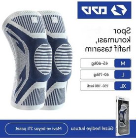 Resim Maoyaya Lyon Şok Emici Spor Dizlikleri, Erkek Bisiklet, Koşu, Basketbol İçin Mavi Dizlik Mavi 