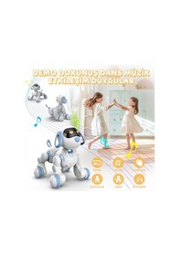 Resim Akıllı Robot Köpek - Uzaktan Kumandalı, Dokunmatik, Programlanabilir, Dans Eden Eğitici Oyuncak Çok Renkli 