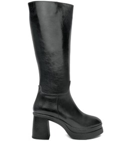 Resim Fuar Hkn24k.256-1506.01r Kadın Topuklu Çizme Siyah Siyah 