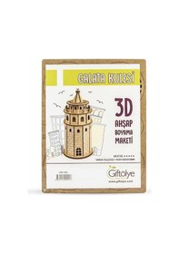 Resim Ahşap Galata Kulesi Maketi Boyanabilir Ahşap Maket 