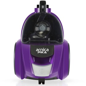 Resim Arnica Pika Mor Toz Hazneli Elektrikli Süpürge, 2.5 L Hazne, 750 W, Afs Filtre, Mor 