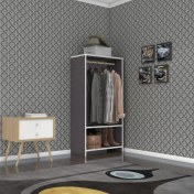 Resim Kenzlife giysi dolabı rüknettin 120*060*30 gri gardırop 