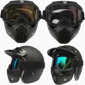 Resim Erkekler ve Kadınlar için 5 Renk Seçeneği Tam Yüz Maskesi - Ayarlanabilir Konforlu Köpük Dolgulu, Klasik Tasarım ile Nefes Delikleri, Dayanıklı PC Malzeme, Motosiklet Sürme Takımı, Güvenli Uygunluk Maskesi, Motosiklet Kaskı ile Kornalık, Motosiklet Kaskı Kornalık 