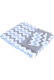 Resim Storemax Bebek El Yapımı Yorgan Çarşaf ve Yastıklı Üçlü Set (Gri-Mavi) 