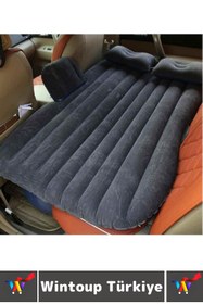 Resim Wintoup Özel Üretim Konforlu Araba Yatağı Outdoor Kamp Piknik Havuz Pompa Hediyeli Araç İçi Şişme Yatak Seti 