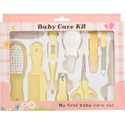 Resim Xindoker Bebek Bakım 10'lu Set: Güvenli Tırnak Kırıcı, Tırnak Kası, Fırça, Tarak Ve Termometre - Pembe 