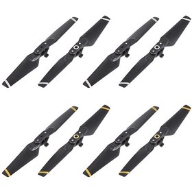 Resim Geeroyoo Djı Spark İçin 4 Çift Katlanabilir Pvc Drone Pervanesi - Gümüş Ve Altın Renk 