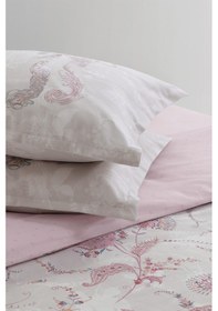 Resim Barbara Saten Çift Kişilik Nevresim Takımı - Pudra Pembe 