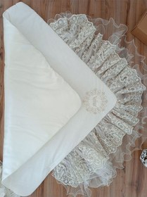 Resim Bebek Kundağı Unisex Bebek Dış Kundak Battaniyesi Hastane Çıkışı Kundak Battaniye Yenidoğan Hediye Beyaz 