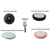 Resim 5 Parça Cırt Tabanlı Oto Pasta Cila Parlatma Seti 150mm Diğer