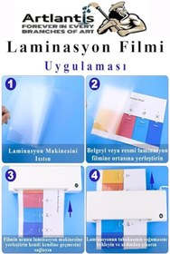 Resim Sevimle Store Filmi Parlak A5 50 Li 1 Paket 125 Mikron Laminasyon Kaplama Pvc Kaplama Poşeti 50 Adet 
