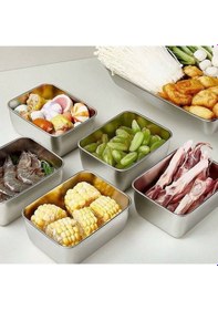 Resim Büro Ev Ofis Mutfağı İçin 5x10,5x13.5cm Tekli Paslanmaz Çelik Saklama Kabı Diğer 