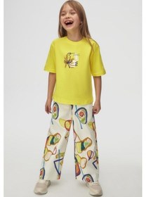 Resim Nk Kids Kız Çocuk Rainbow Pantolon 58503 Ekru-mavi Ekru - Mavi 