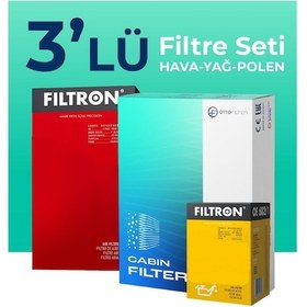 Resim Filtron Dacia Logan 1.5 Dizel Filtre Bakım Seti (2012-2018) 3 Lü 