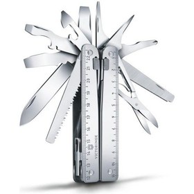 Resim Victorinox Swisstool X Penseli Kamp Çakı 3.0327.L Deri Kılıflı Gümüş - Siyah 