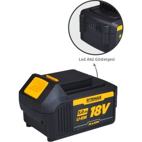 Resim RTRMAX RTX1805 X-Lion Akü Yedek Batarya 5.0 Ah 