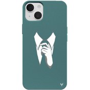 Resim iPhone 15 Plus Kravat Telefon Kılıfı 