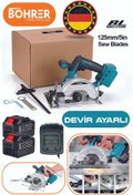 Resim BÖHRER ALMAN V598 15 PİLLİ ÇİFT AKÜLÜ DEVİR AYARLI DAİRE TESTERE SUNTA KESME MAKİNESİ 