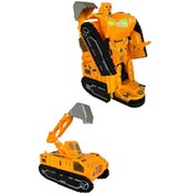 Resim Robota Dönüşen Ekskavatör Kepçe Işıklı Müzikli İş Makina Oyuncak 