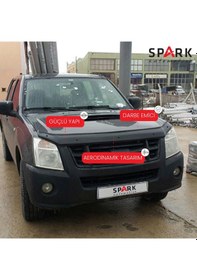 Resim Isuzu D-max 2006-2012 Yıl Aralığı Uyumlu Kaput Rüzgarlığı 4mm Siyah 