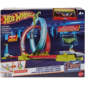 Resim Hot Wheels Neon Yarışlar Çifte Çemberde Yarış Seti HPC05 