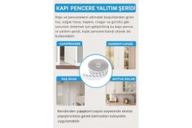 Resim Storemax 5 Metre Kapı ve Pencere Bandı, Kendinden Yapışkanlı, Şeffaf Kapı ve Pvc Pencere Fitili, Duşakabin, Cam, Rüzgar Contası, Böcek, Toz, Ses Yalıtımı, Soğuk Geçirmez Silikon Şerit, 35 Mm, İSO9001 