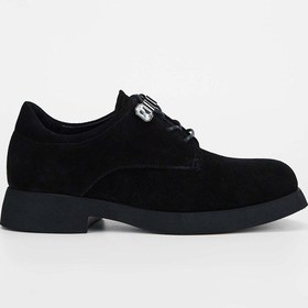 Resim Tamer Tanca Kadın Hakiki Deri Siyah Süet Casual Ayakkabı 775 3428 Bn Ayk Sk23/24 Sıyah Suet Siyah 