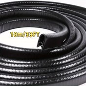 Resim 10.06 metrelik Otomotiv Kauçuk Conta Şeridi, Metal ile Güçlendirilmiş, Araba Kapı Kenarlarını Koruma İçin Tasarlanmış; Sedanlar, Kamyonlar, SUV'lar, Tüm Arazi Araçları ve Tekneler İçin Uygun. 