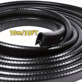 Resim 10.06 metrelik Otomotiv Kauçuk Conta Şeridi, Metal ile Güçlendirilmiş, Araba Kapı Kenarlarını Koruma İçin Tasarlanmış; Sedanlar, Kamyonlar, SUV'lar, Tüm Arazi Araçları ve Tekneler İçin Uygun. 