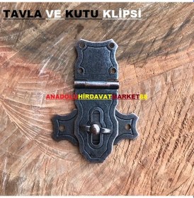 Resim Anadoluhirdavat Dekoratif Tavla Klipsi Mini Kutu Klipsi Bakır Renk Çevirmeli 