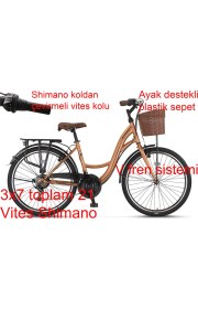 Resim Ümit Bisiklet Ümit Alanya 28 Inch 45 cm kadro 21 Vites Kadın Şehir Bisikleti 2810 ( 160 cm üstü) 