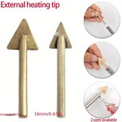 Resim 1 Adet Ağır Hizmet Tipi Üçgen Lehim Ucu - 20mm & 16mm Genişlikte Konik Hassas Uc, Deri, Plastik, Metal, Ahşap ve Kompozit Tamirler İçin Kullanılabilir - Buruşukluk Giderme, Kaynak Yapma, Düzleştirme - Tüm Çeşitli Löhimi Makinaları ile uyumlu DIY, Elektronik, deri İşleme, Marangozlık İçin Ideal Dayanıklı Bakır İnşaatlı Sivri Nokta ve Kararlık için düz Taban Kolay Takma ve sökme Özelliği ile lehim makinesine kolay takma, 