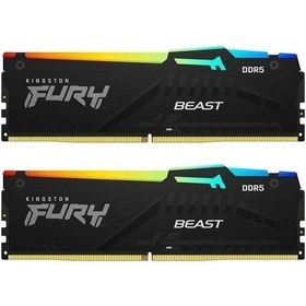 Resim Kingston FURY Beast 16GB (2x8GB) 6000MT/s DDR5 RGB Ram KF560C40BBAK2-16 
