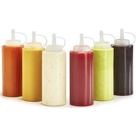 Resim Şeffaf Kapaklı Sızdırmaz Yağlık Sosluk Şişesi Plastik Yağdanlık 400 Ml. Ap-9028 2 Açık Beyaz 
