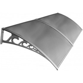 Resim Pratik Sundurma Kapı Pencere Üstü 100x300 Cm Gri 6 Mm Levhalı 