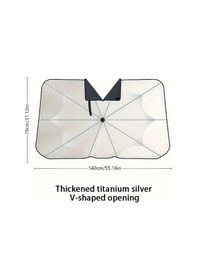 Resim Topshop1 Gümüş Rüzgarlık Güneşlik Koruyucu Katlanır Uv Yansıtıcı Isıtmalı 